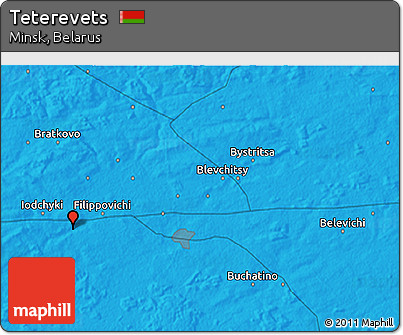 Political 3D Map of Teterevets