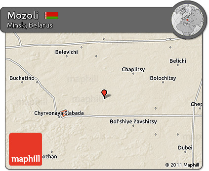 Shaded Relief 3D Map of Mozoli