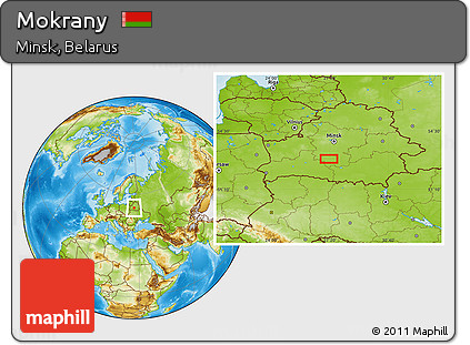 Physical Location Map of Mokrany