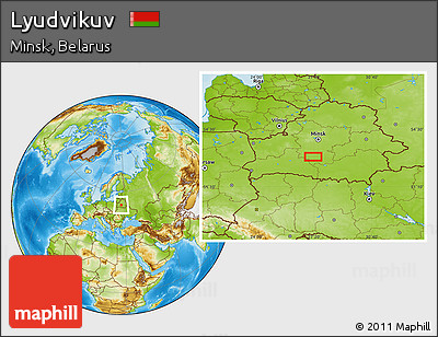 Physical Location Map of Lyudvikuv