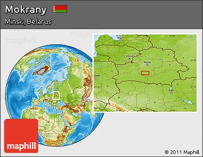Physical Location Map of Mokrany