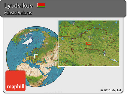Satellite Location Map of Lyudvikuv