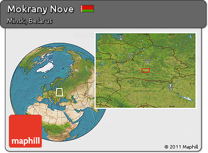 Satellite Location Map of Mokrany Nove
