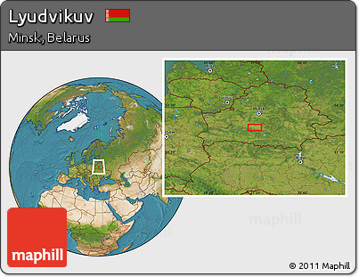 Satellite Location Map of Lyudvikuv