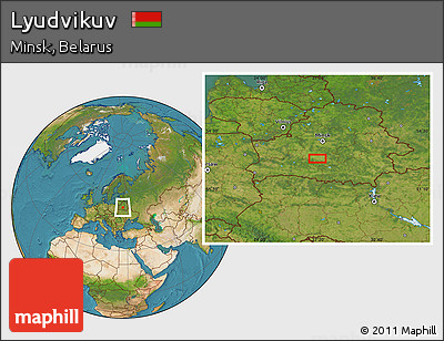 Satellite Location Map of Lyudvikuv