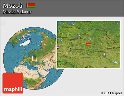 Satellite Location Map of Mozoli