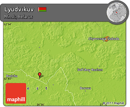 Physical Map of Lyudvikuv