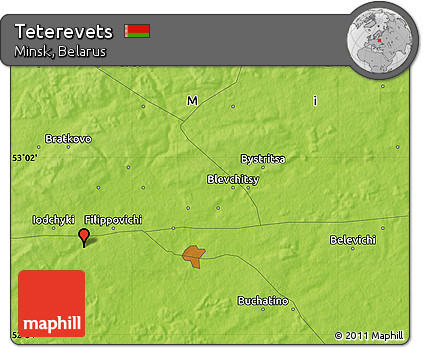 Physical Map of Teterevets