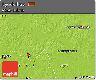Physical Map of Lyudvikuv