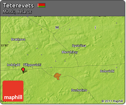 Physical Map of Teterevets