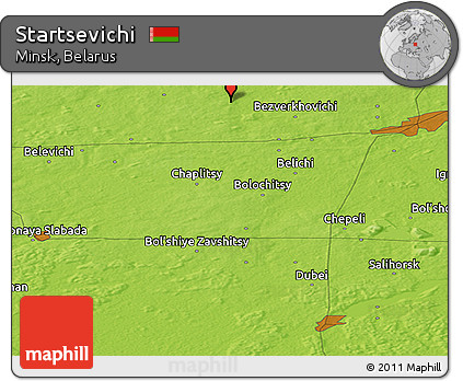 Physical Panoramic Map of Startsevichi
