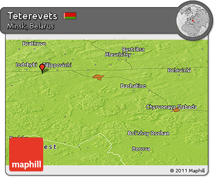 Physical Panoramic Map of Teterevets