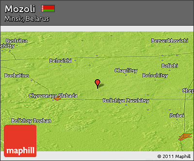 Physical Panoramic Map of Mozoli