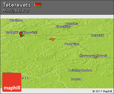 Physical Panoramic Map of Teterevets