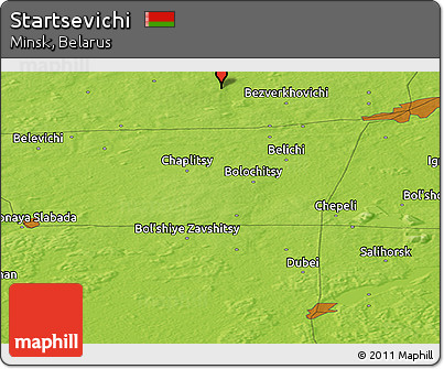 Physical Panoramic Map of Startsevichi