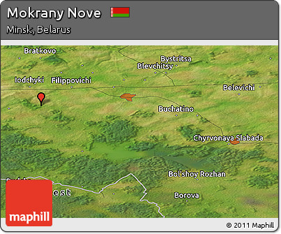 Satellite Panoramic Map of Mokrany Nove