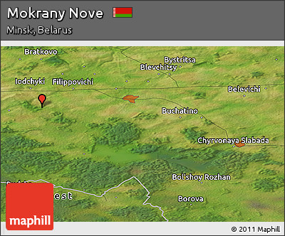 Satellite Panoramic Map of Mokrany Nove