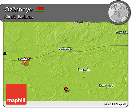 Physical 3D Map of Ozërnoye