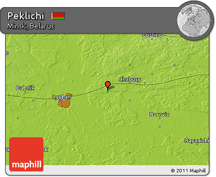 Physical 3D Map of Peklichi