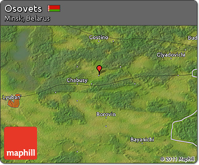 Satellite 3D Map of Osovets