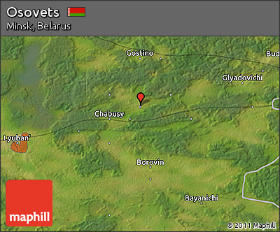 Satellite 3D Map of Osovets