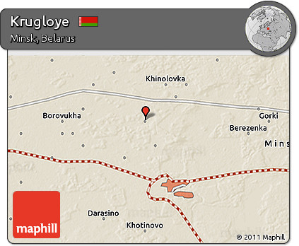 Shaded Relief 3D Map of Krugloye