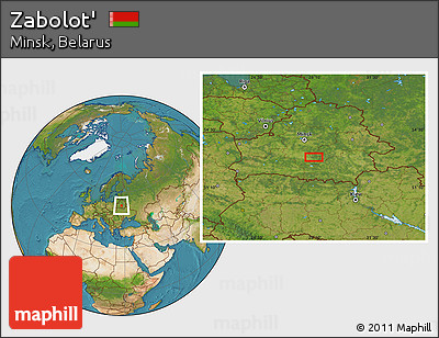 Satellite Location Map of Zabolot'