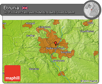 Physical 3D Map of Etruria