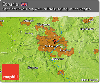 Physical 3D Map of Etruria