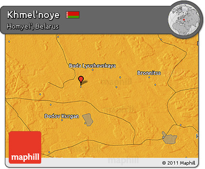 Political 3D Map of Khmel'noye