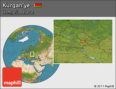 Satellite Location Map of Kurgan'ye