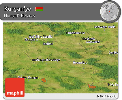 Satellite Panoramic Map of Kurgan'ye