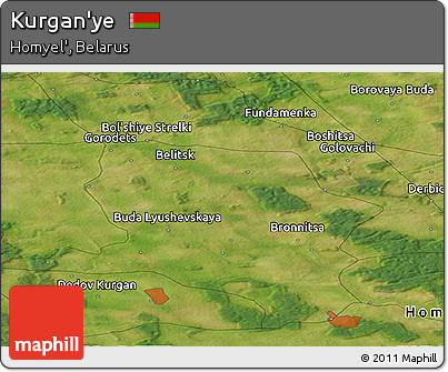 Satellite Panoramic Map of Kurgan'ye