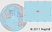 Gray Location Map of the area around 52° 53' 45" N, 33° 55' 29" W