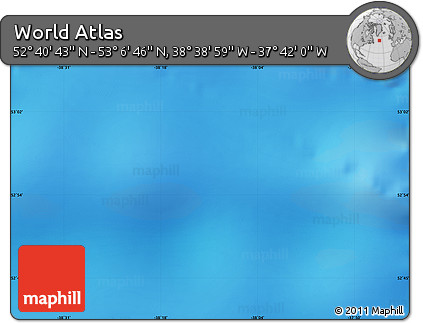 Physical Map of the Area around 52° 53' 45" N, 38° 10' 29" W