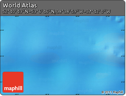 Physical Map of the Area around 52° 53' 45" N, 38° 10' 29" W