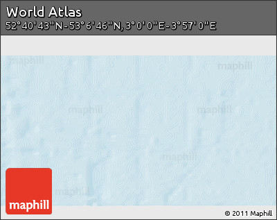 Physical 3D Map of the Area around 52° 53' 45" N, 3° 28' 30" E