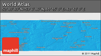 Political Panoramic Map of the Area around 52° 53' 45" N, 41° 43' 30" E