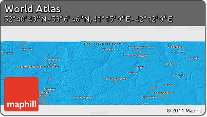 Political Panoramic Map of the Area around 52° 53' 45" N, 41° 43' 30" E