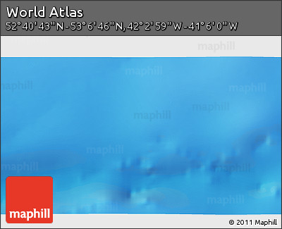Physical 3D Map of the Area around 52° 53' 45" N, 41° 34' 30" W