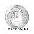 Outline Map of the Area around 52° 53' 45" N, 42° 25' 29" W, rectangular outline