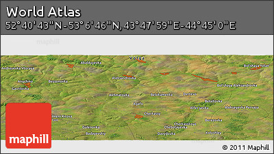 Satellite Panoramic Map of the Area around 52° 53' 45" N, 44° 16' 29" E