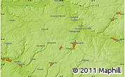 Physical Map of the area around 52° 53' 45" N, 45° 58' 30" E