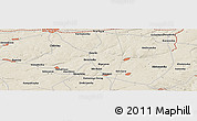 Shaded Relief Panoramic Map of the area around 52° 53' 45" N, 46° 49' 30" E