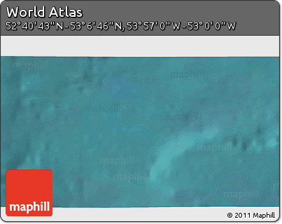 Satellite 3D Map of the Area around 52° 53' 45" N, 53° 28' 30" W