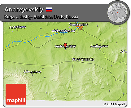 Physical 3D Map of Andreyevskiy