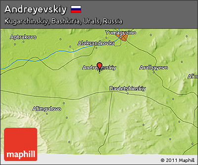 Physical 3D Map of Andreyevskiy