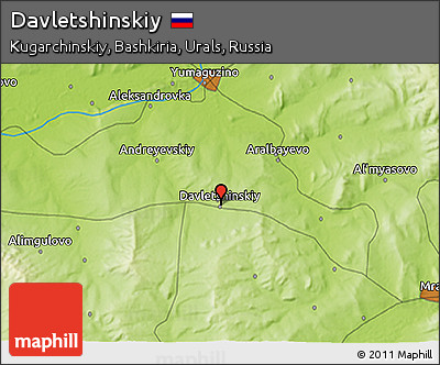 Physical 3D Map of Davletshinskiy