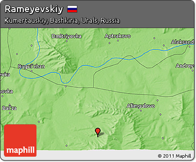 Political 3D Map of Rameyevskiy