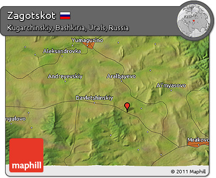 Satellite 3D Map of Zagotskot